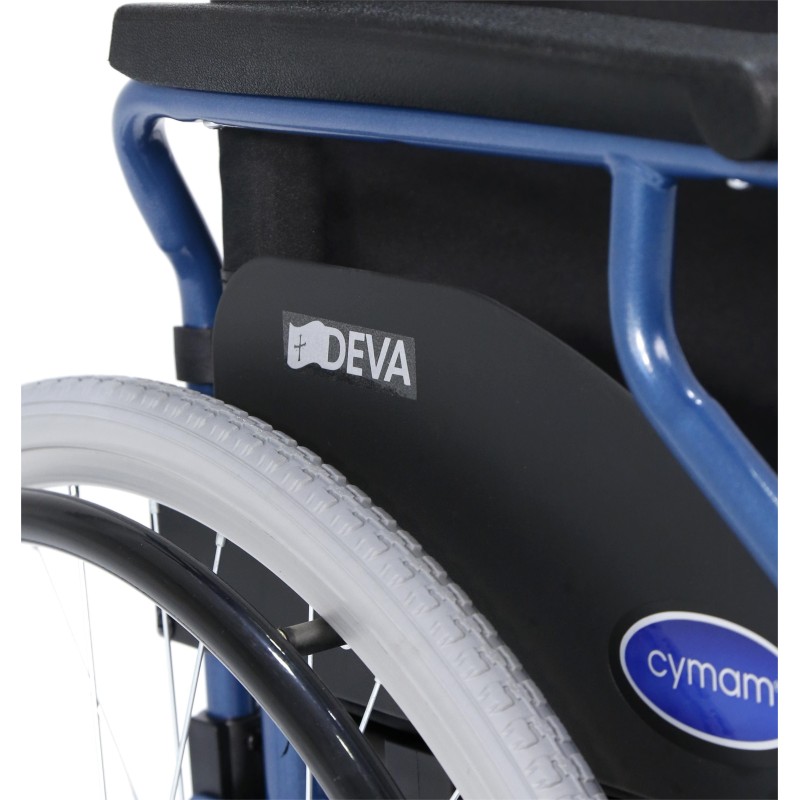 Europodexcymam-Silla de ruedas acero ligero cymam de autopropulsable (rueda grande) 43 cm de asiento modelo DEVA.