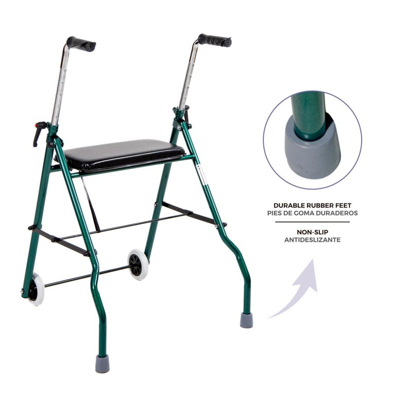 Europodexcymam-andador cymam de acero con asiento modelo OSCOS.