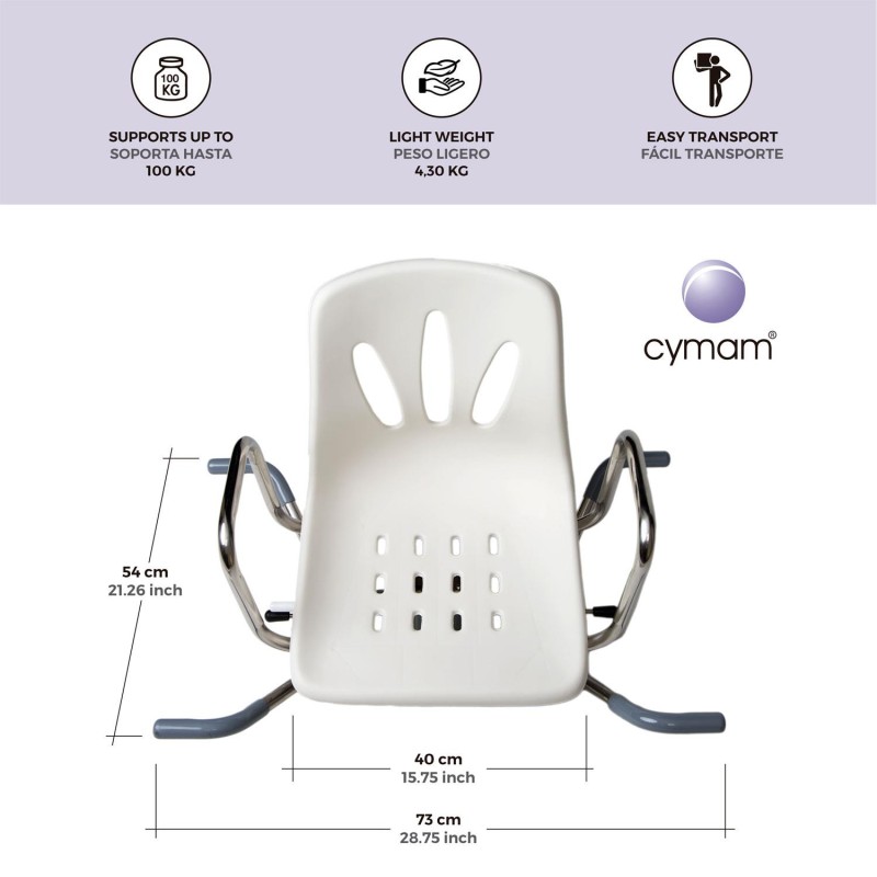Europodexcymam-Asiento giratorio de bañera cymam modelo CAUDAL.