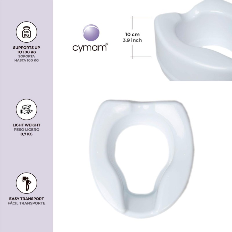 Europodexcymam- elevador de inodoro cymam 10 cm sin tapa