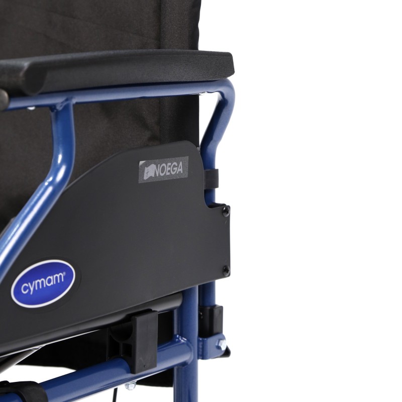 Europodexcymam-Silla de ruedas acero ligero cymam de acompañante (rueda pequeña) 43 cm de asiento modelo NOEGA.