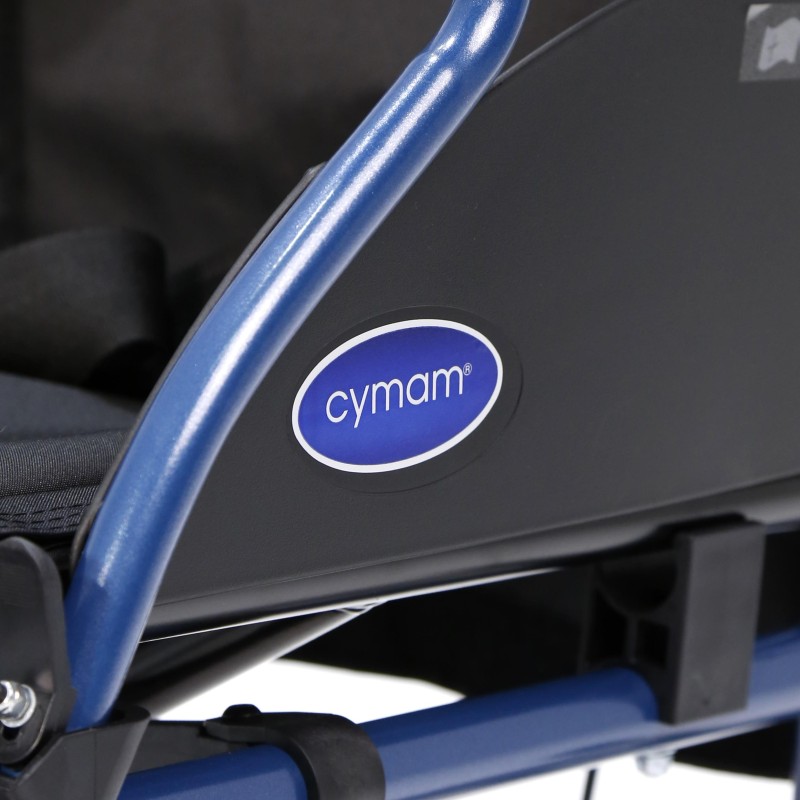 Europodexcymam-Silla de ruedas acero ligero cymam de acompañante (rueda pequeña) 46 cm de asiento modelo NOEGA.