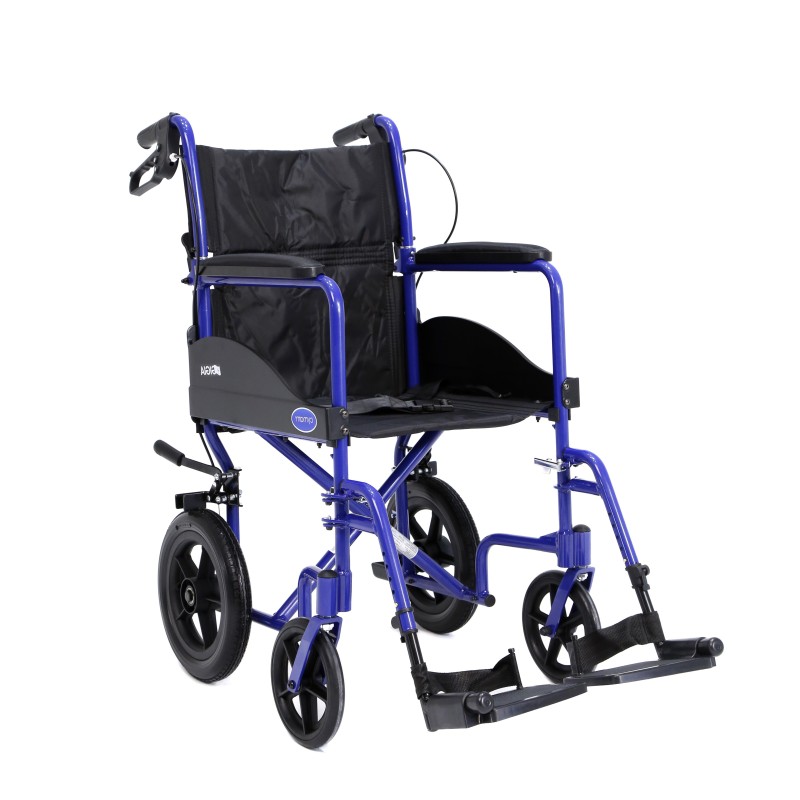 Europodexcymam-Silla de ruedas aluminio cymam de acompañante (rueda pequeña) 43 cm de asiento modelo GIGIA.