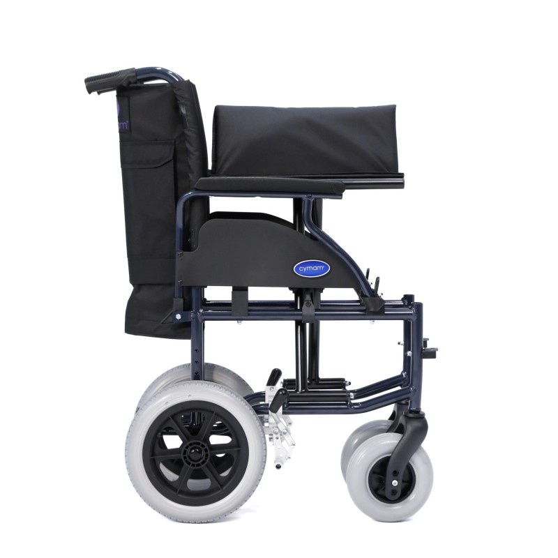Europodexcymam-Silla de ruedas aluminio cymam de acompañante (rueda pequeña) 40 cm de asiento modelo LLANES.