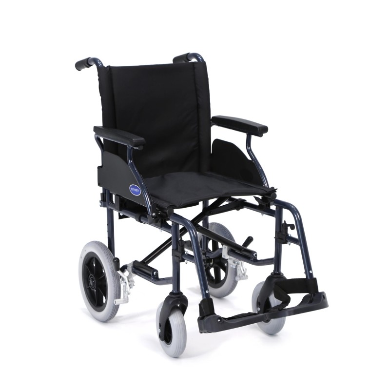 Europodexcymam-Silla de ruedas aluminio cymam de acompañante (rueda pequeña) 43 cm de asiento modelo LLANES.