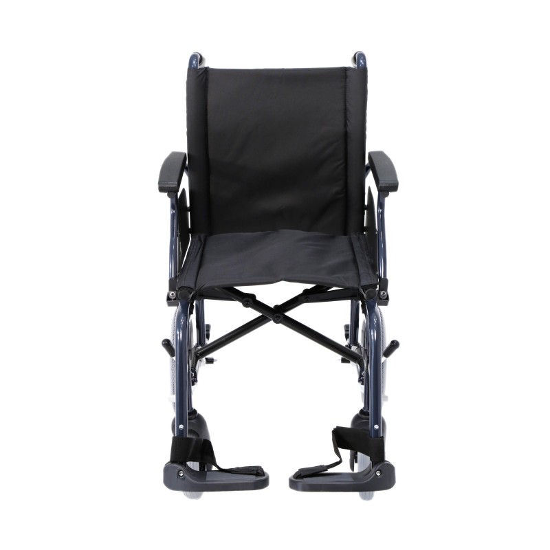 Europodexcymam-Silla de ruedas aluminio cymam de acompañante (rueda pequeña) 43 cm de asiento modelo LLANES.