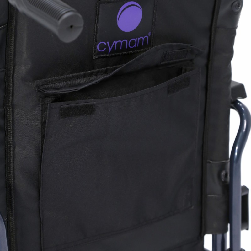 Europodexcymam-Silla de ruedas aluminio cymam de acompañante (rueda pequeña) 43 cm de asiento modelo LLANES.