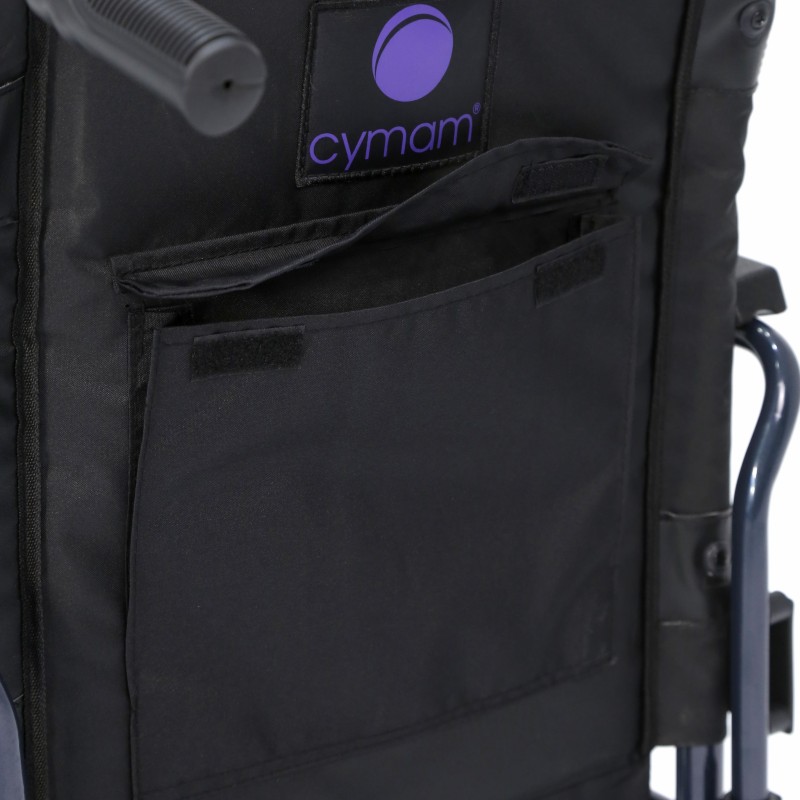 Europodexcymam-Silla de ruedas aluminio cymam de acompañante (rueda pequeña) 48 cm de asiento modelo LLANES.