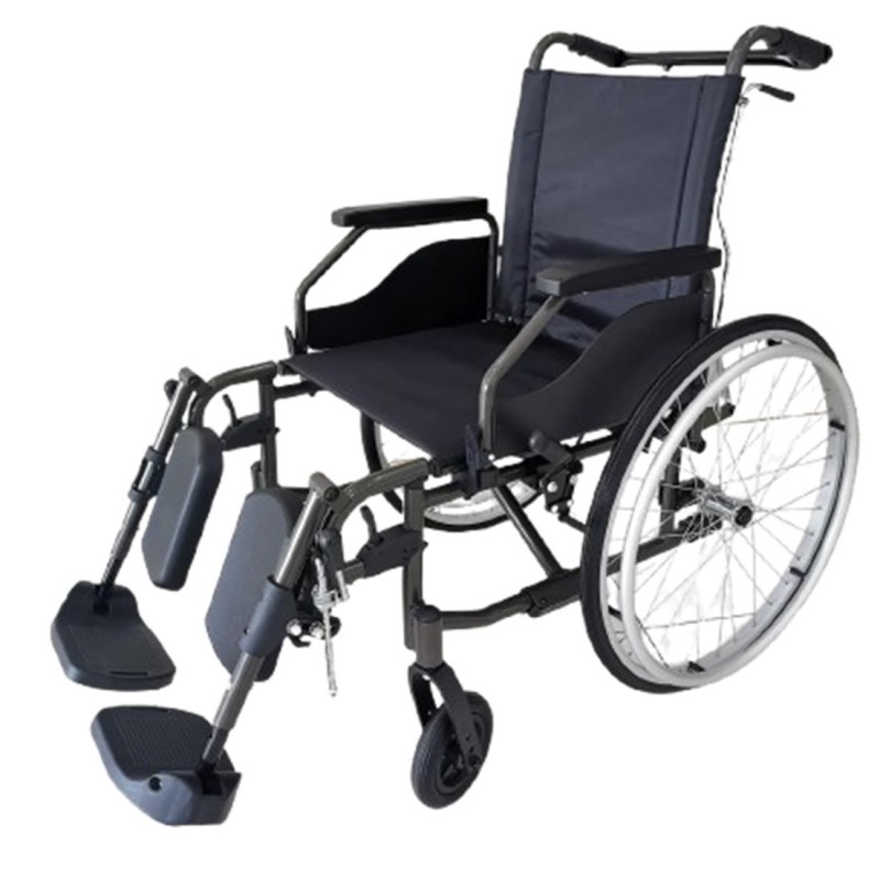 Europodexcymam-Silla de ruedas cymam de aluminio, autopropulsable y reclinable de asiento 43 cm modelo VETUSTA.