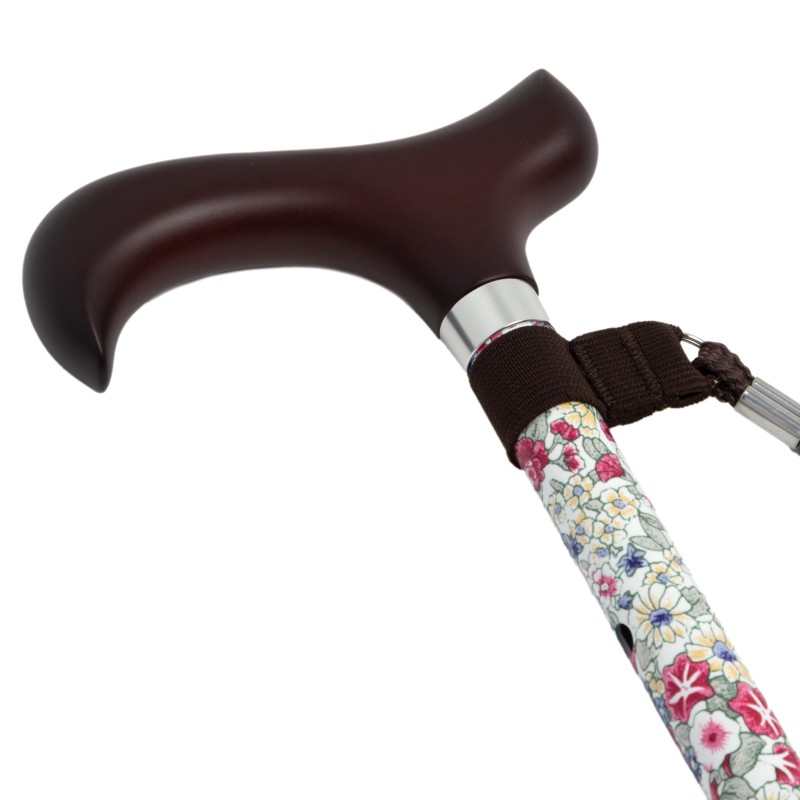 Europodexcymam-  muletilla extensible cymam de aluminio de flores blanca