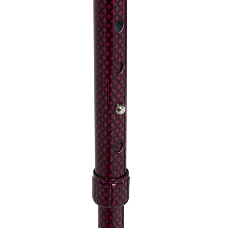 Europodexcymam-  muletilla extensible cymam de aluminio de damero granate