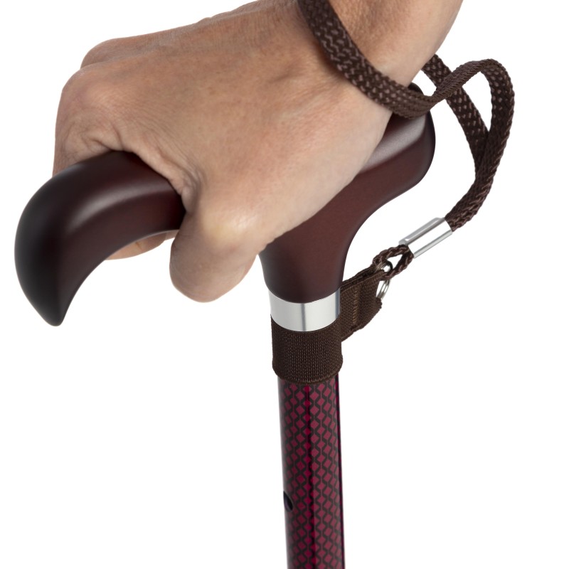 Europodexcymam-  muletilla extensible cymam de aluminio de damero granate