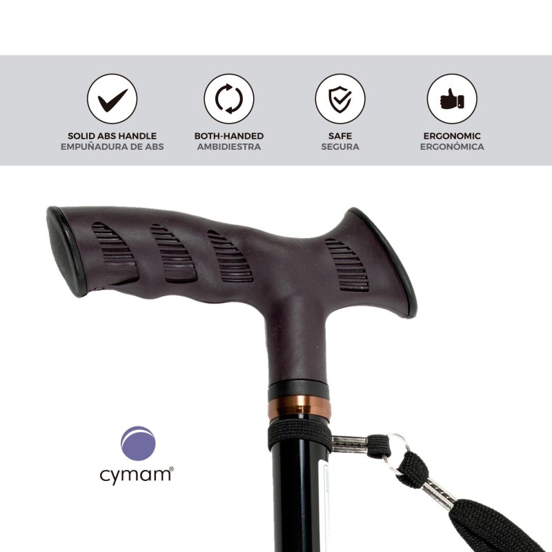 Europodexcymam- Muletilla extensible de aluminio en negro.