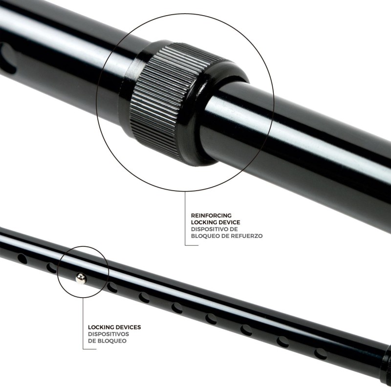 Europodexcymam- Muletilla extensible de aluminio en negro.