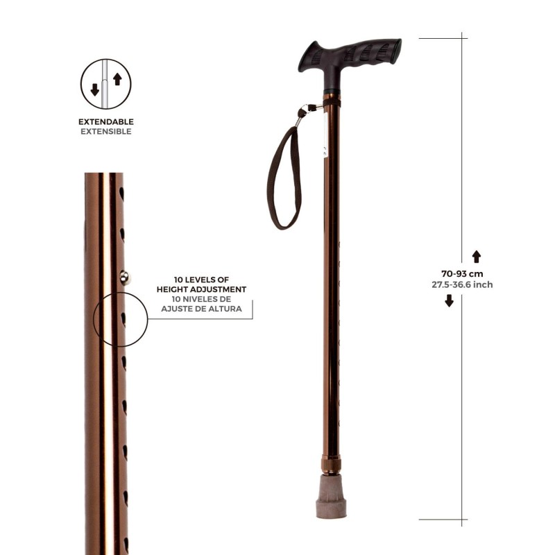 Europodexcymam- Muletilla extensible de aluminio en bronce.