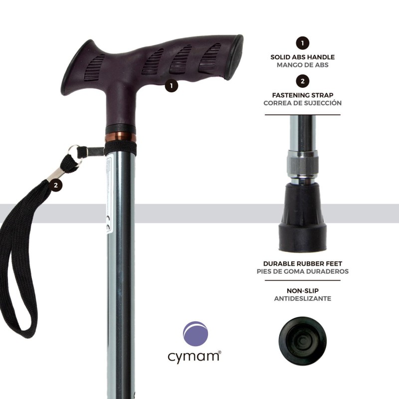 Europodexcymam- Muletilla extensible de aluminio en cobalto.