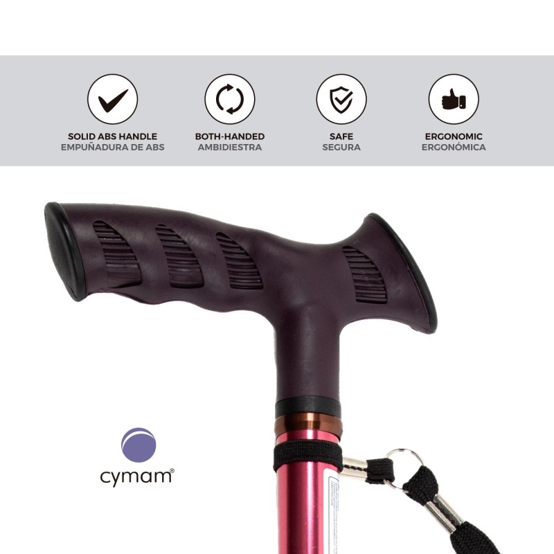 Europodexcymam- Muletilla extensible de aluminio en rojo.