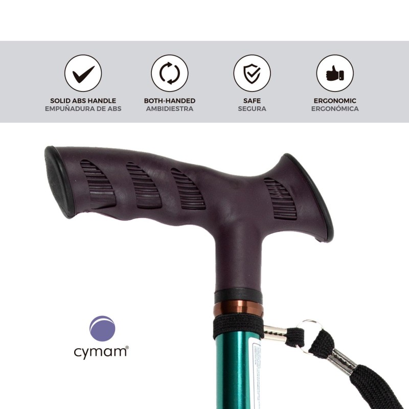 Europodexcymam- Muletilla extensible de aluminio en verde.