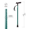 Europodexcymam- Muletilla extensible de aluminio en verde.
