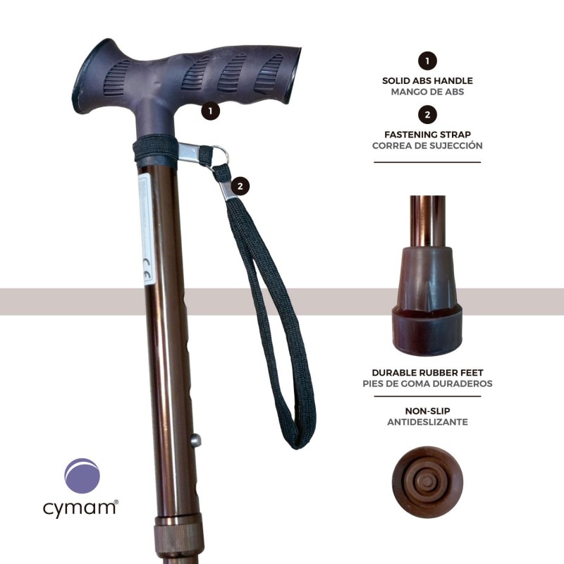 Europodexcymam- Muletilla plegable de aluminio en bronce.