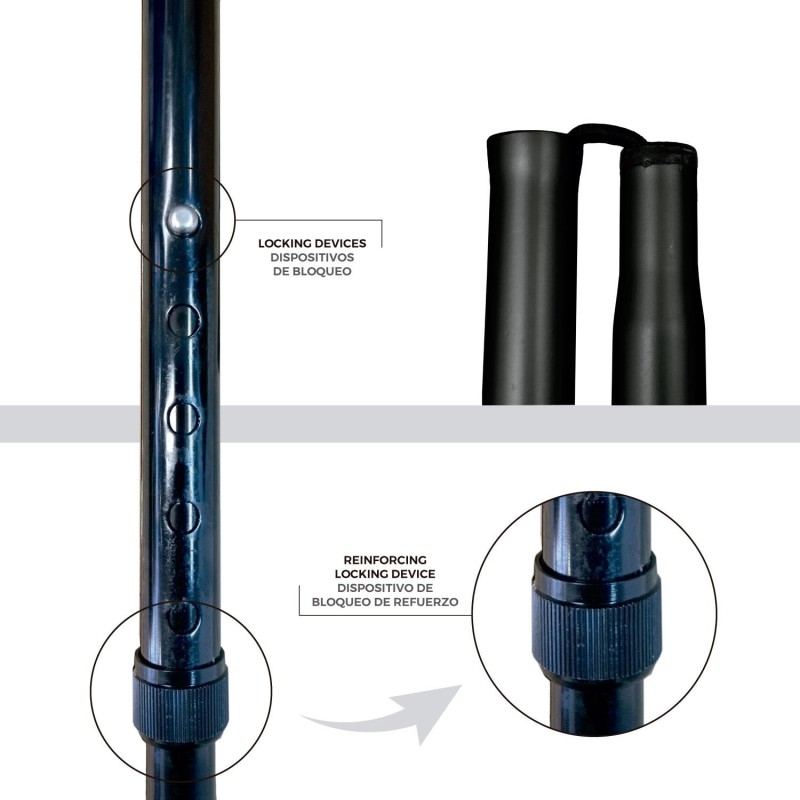 Europodexcymam- Muletilla plegable de aluminio en negra.
