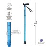 Europodexcymam- Muletilla plegable de aluminio en azul.