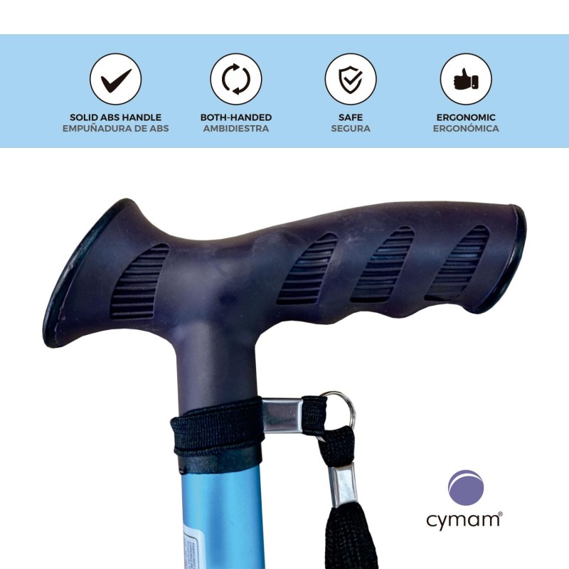 Europodexcymam- Muletilla plegable de aluminio en azul.