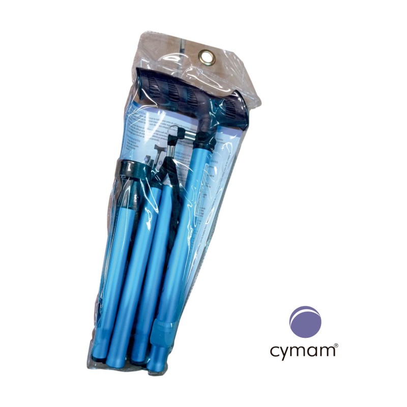 Europodexcymam- Muletilla plegable de aluminio en azul.