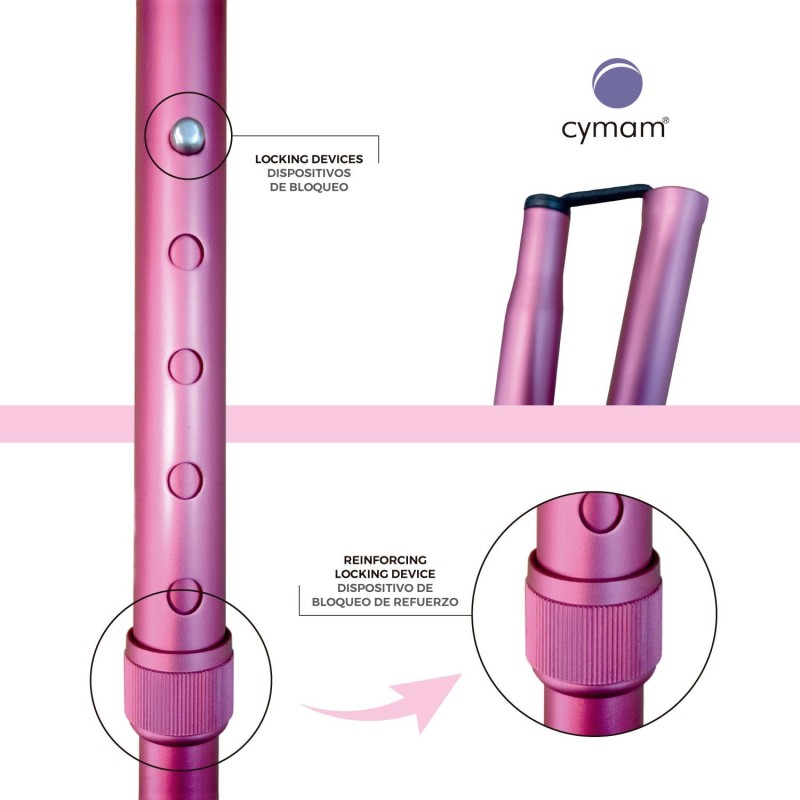 Europodexcymam- Muletilla plegable de aluminio en roja.