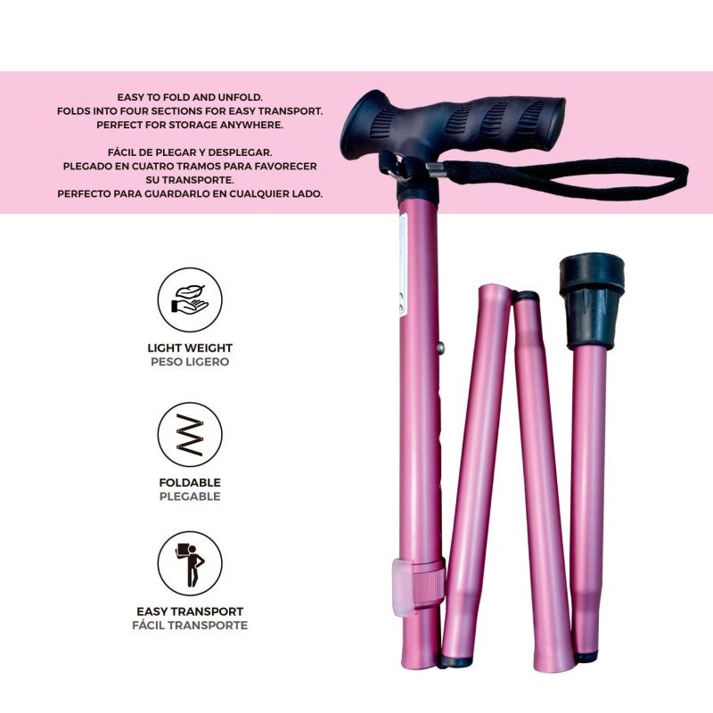 Europodexcymam- Muletilla plegable de aluminio en roja.