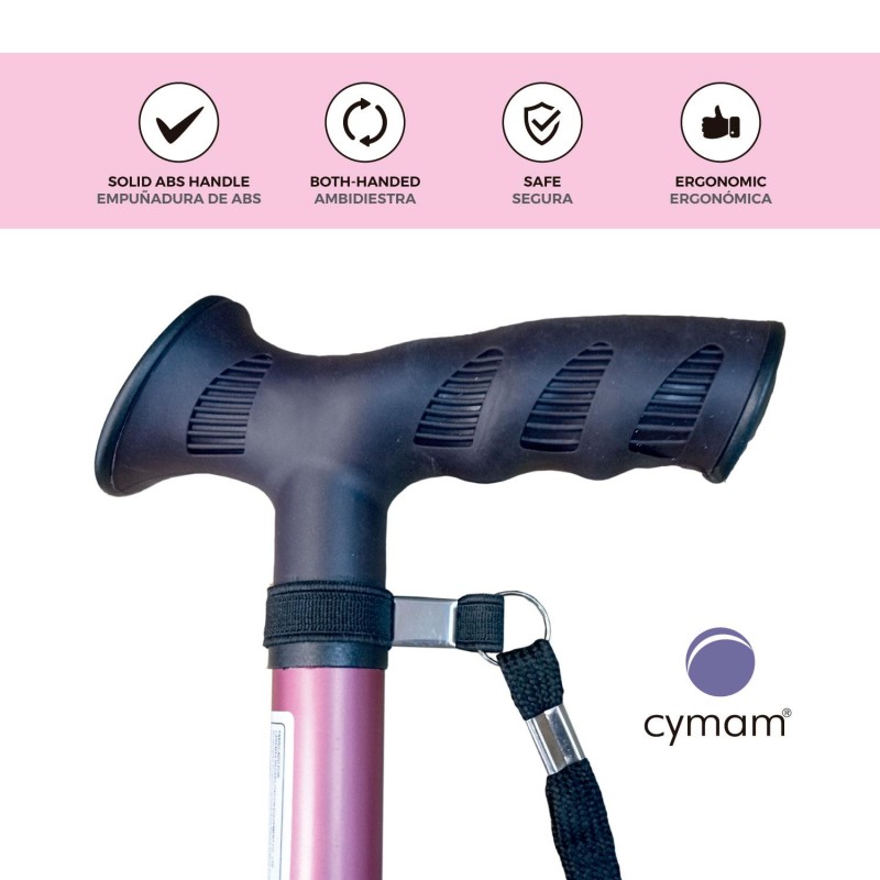 Europodexcymam- Muletilla plegable de aluminio en roja.