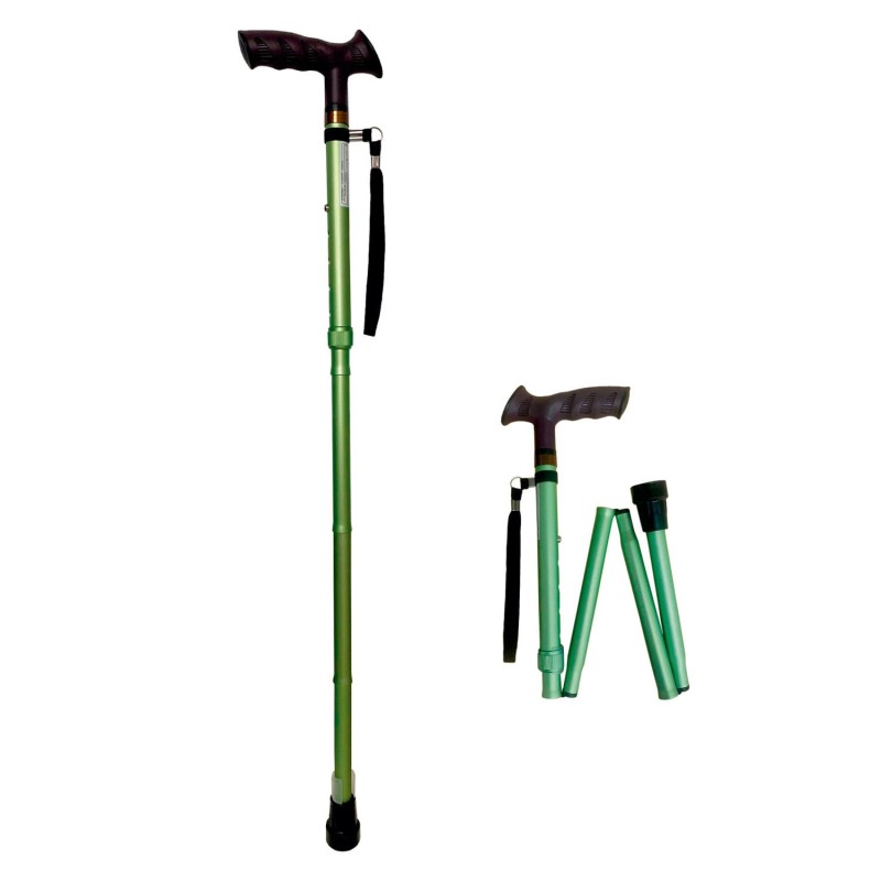 Europodexcymam- Muletilla plegable de aluminio en verde.