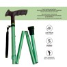Europodexcymam- Muletilla plegable de aluminio en verde.