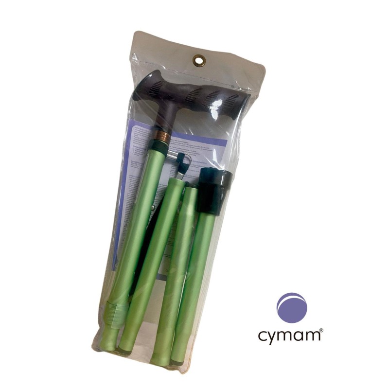 Europodexcymam- Muletilla plegable de aluminio en verde.