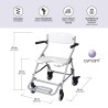 Europodexcymam-Silla cymam de ducha-WC plegable con ruedas modelo ERCINA