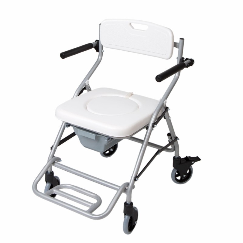 Europodexcymam-Silla cymam de ducha-WC plegable con ruedas modelo ERCINA
