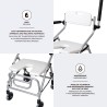 Europodexcymam-Silla cymam de ducha-WC plegable con ruedas modelo ERCINA