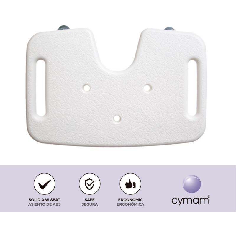 Europodexcymam- taburete cymam de baño con forma de herradura modelo CARES.